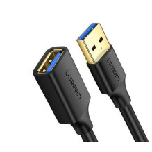 Ugreen kabelio prailginimo adapteris USB 3.0 (lizdas) - USB 3.0 (kištukas) 2 m juodas