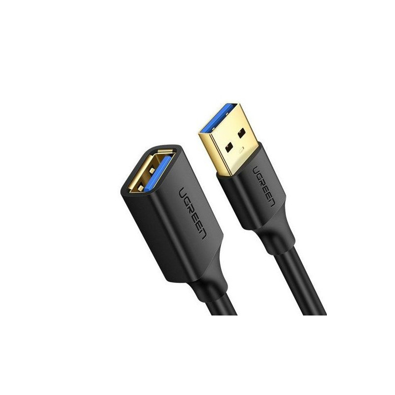 Ugreen kabelio prailginimo adapteris USB 3.0 (lizdas) - USB 3.0 (kištukas) 2 m juodas