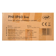 PNI IP60 live PTZ video surveillance camera with solar panel, 2MP, GSM 4G, SIM slot, for outdoor and indoor PNI IP60 live PTZ video surveillance camera with solar panel, 2MP, GSM 4G, SIM slot, for outdoor and indoor