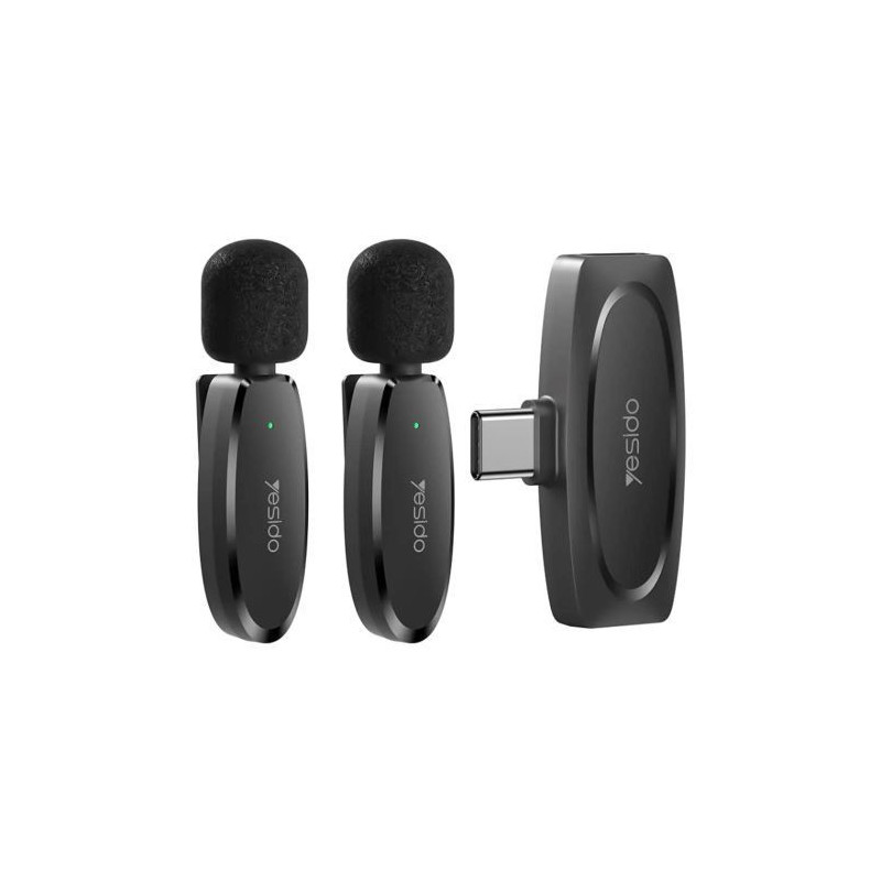 yesido Double Wireless Microphone (Type-C) KR13 Black