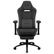 „Aerocool ROYALASHBK Premium“ ergonominė žaidimų kėdė, kojų atramos, „Aeroweave“ technologija, juoda