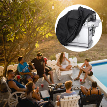 Vandeniui atsparus grotelių dangtis, dviračio užvalkalas, paspirtuko brezentinis užvalkalas L juodas