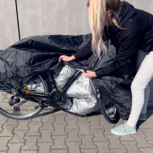 Vandeniui atsparus grotelių dangtis, dviračio užvalkalas, paspirtuko brezentinis užvalkalas L juodas