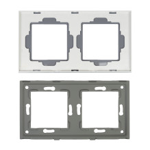 PNI RM202W glass double frame for PNI sockets