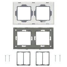 PNI RM202W glass double frame for PNI sockets