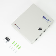 CCTV power supply PNI STC15.2A in metal box, 12V 15A 180W, 9 outputs