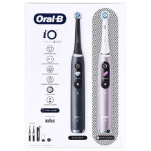 BRAUN ORAL-B IO 9N elektrinis dantų šepetėlis, rinkinys, juodo onikso ir rožinio kvarco