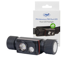 PNI Adventure F80 Dual LED headlamp, 1000 lm, 6W, 2200 mAh, IP68