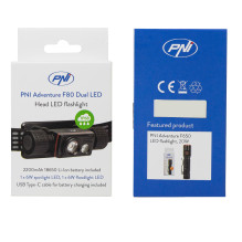 PNI Adventure F80 Dual LED headlamp, 1000 lm, 6W, 2200 mAh, IP68
