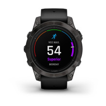 Garmin epix Pro (Gen 2) Sapphire Edition 3.3 cm (1.3") AMOLED 47 mm Digital 416 x 416 pixels Touchscreen Black Wi-F