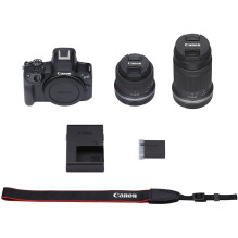 Canon EOS R50 + RF-S 18-45mm IS STM + RF-S 55-210mm IS STM (Black)