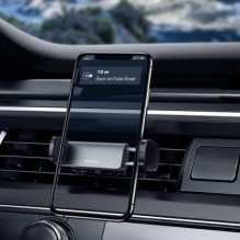 „Baseus SUGP-01“ plieninis patrankos oro išleidimo angos laikiklis automobiliui, juodas „Baseus SUGP-01“ plieninis patrankos oro išleidimo angos laikiklis automobiliui, juodas
