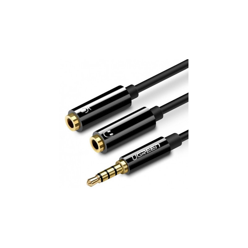 Ugreen AV141 3.5mm (male) to Dual 3.5mm (female) Headset Splitter Black