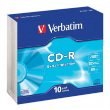 Verbatim CD-R 700MB x52 Extra Protection Slim Cake 10