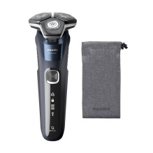 „Philips SHAVER Series 5000 S5885/10“ vyriškas skustuvas, rotacinis skustuvas, juodas, mėlynas