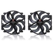 NF-A14x25r G2 PWM Sx2-PP chromax.black - dual fan set, black