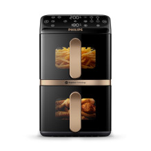 „Philips 4000“ serijos dviejų stekų „Airfryer“ su vertikaliu krepšeliu, 10 l, dviguba atskira, 2750 W, karšto oro gruzdi