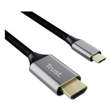 Trust 25630 cable gender changer USB-C HDMI Black, Silver