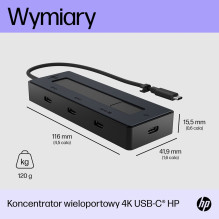 HP 4K USB-C kelių prievadų šakotuvas HP 4K USB-C kelių prievadų šakotuvas