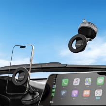 Dudao F24X MagSafe Compatible Car Holder with Suction Cup - Black