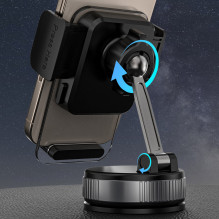 Dudao F24PLUS automobilio laikiklis su siurbtuku, skirtas prietaisų skydeliui - juodas