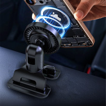 „Dudao F25 MagSafe“ suderinamas automobilio laikiklis, skirtas prietaisų skydeliui arba priekiniam stiklui - juodas