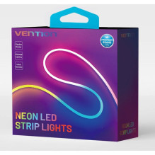 Vention silikoninė neoninė LED juosta su nuotolinio valdymo pultu, 12V, 2m