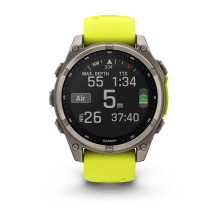 „Garmin fenix 8“ 3,3 cm (1,3 colio) 47 mm Skaitmeninis 260 x 260 pikselių Jutiklinis ekranas Titano spalvos „Wi-Fi“ GPS 