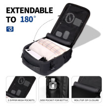 „Tech-Protect Defender S50“ kuprinė, skirta „Ryanair“ ir „Wizzar“ nešiojamiesiems kompiuteriams, 20 l talpos – juoda