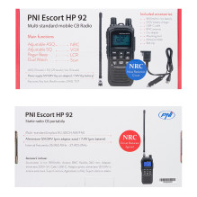 Nešiojama CB radijo stotelė PNI Escort HP 92, daugiafunkcinė, 4W, 12V, AM-FM, NRC, dvigubas stebėjimas, Roger Beep, regu