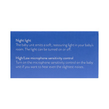 Belaidis garso kūdikių monitorius PNI B6500, domofonas, su naktine lempute, „Vox“ ir „Pager“ funkcijomis, reguliuojamu m Belaidis garso kūdikių monitorius PNI B6500, domofonas, su naktine lempute, „Vox“ ir „Pager“ funkcijomis, reguliuojamu m
