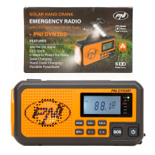 Portable radio PNI DYN300, with dynamo, solar charge, flashlight, powerbank 4000 mAh, SOS, orange Portable radio PNI DYN300, with dynamo, solar charge, flashlight, powerbank 4000 mAh, SOS, orange