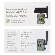 PNI Hunting 751 PRO maskuojanti vaizdo stebėjimo kamera, 16MP, 4G LTE, GPS, naktinio matymo funkcija, nematomi šviesos d