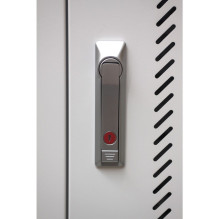 „Techly I-CABINET-30DUTY“ nešiojamas įrenginių valdymo vežimėlis / spintelė, balta, mėlyna