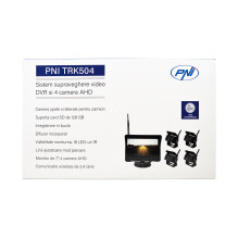 PNI TRK504 belaidis vaizdo stebėjimo rinkinys sunkvežimio DVR su LCD monitoriumi ir 4 kameromis PNI TRK504 belaidis vaizdo stebėjimo rinkinys sunkvežimio DVR su LCD monitoriumi ir 4 kameromis
