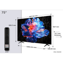 TCL 75P69K televizorius 190,5 cm (75") 4K „Ultra HD“ išmanusis televizorius „Wi-Fi“ juodas
