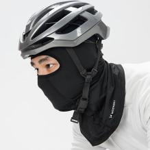 Wozinsky WKM-01B motociklininko veido kaukė su balaklava - juoda
