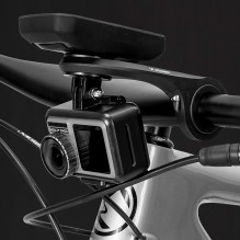 „Wozinsky WUG-01B“ dviračio laikiklis „Garmin“ kompiuteriui, vairui, kamerai, lempai – juodas