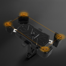 Wozinsky WUD-01B telefono laikiklis dviračiui ant vairo - juodas