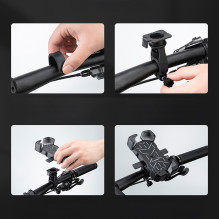 Wozinsky WUD-01B telefono laikiklis dviračiui ant vairo - juodas