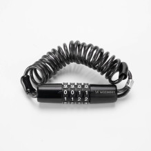 „Wozinsky WBN-01R“ dviračio užraktas dviračio šalmui, atsparus vandeniui, 4 skaitmenų derinys - juodas