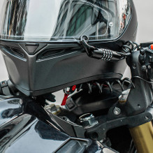 Wozinsky WBN-01R bicycle lock for a bicycle helmet, waterproof, 4-digit combination - black