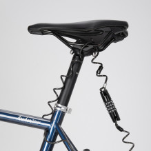 Wozinsky WBN-01R bicycle lock for a bicycle helmet, waterproof, 4-digit combination - black