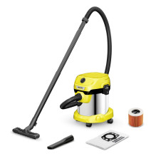 Dulkių siurblys, KARCHER, Siurbimo galia 220 AW, Įėjimo galia 1000 W, Dulkių talpa 15 L, Būgninis dulkių siurblys, Valym
