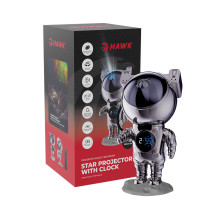 Hawk HW-STAR02 Astronaut Star Projector with Clock Ghrome Edition