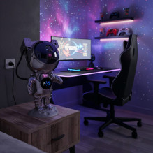 Hawk HW-STAR02 Astronaut Star Projector with Clock Ghrome Edition