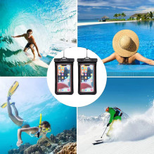 Wozinsky WWE-01 vandeniui atsparus dėklas su PVC juostele - juodas