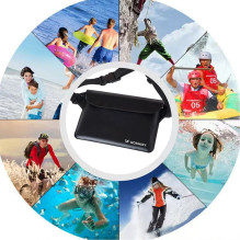 Wozinsky WWS-01 Waterproof PVC Waist Bag - Black