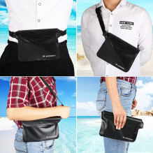 Wozinsky WWS-01 Waterproof PVC Waist Bag - Black