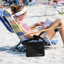 Wozinsky WWS-01 vandeniui atsparus PVC juosmens krepšys - juodas